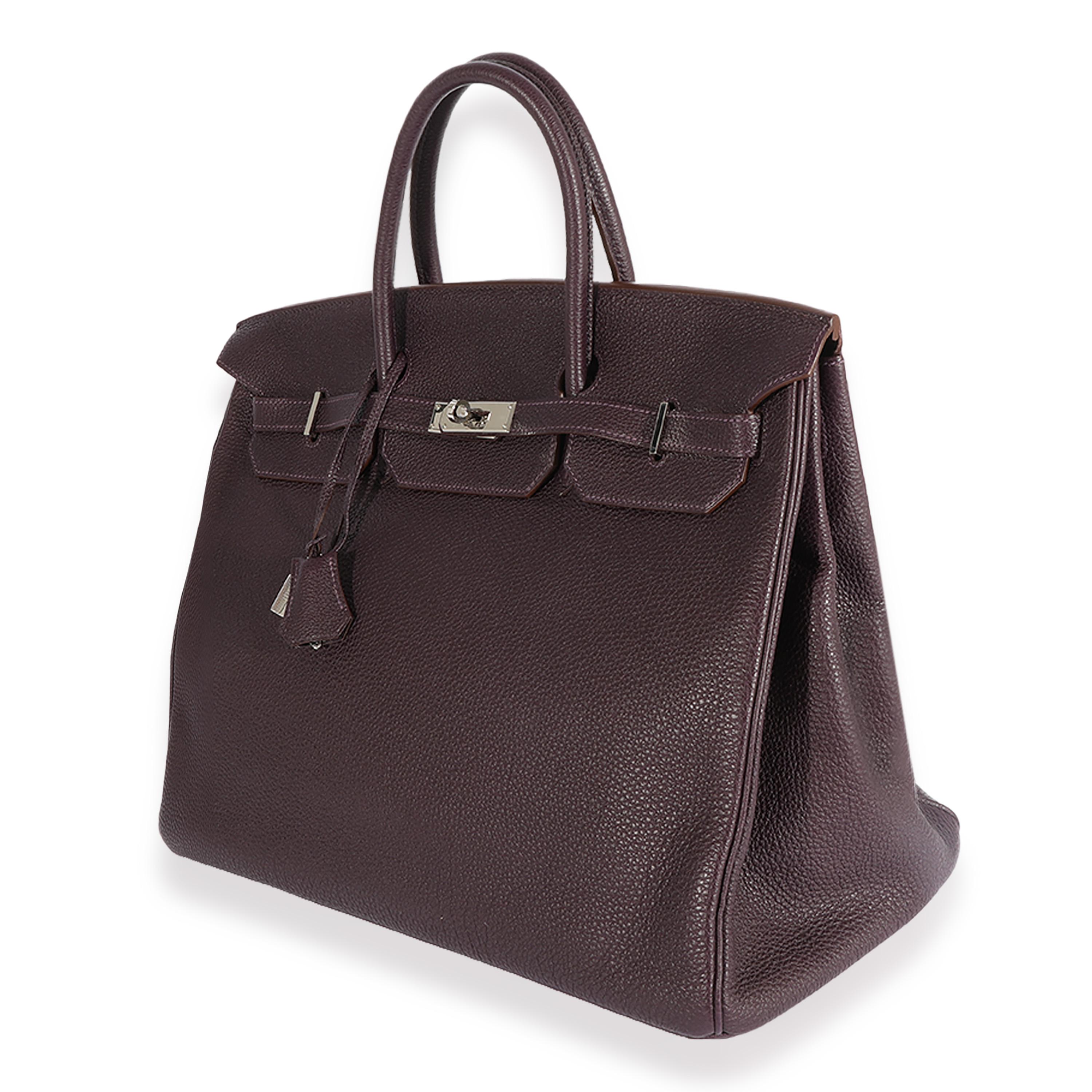 Hermès Raisin Togo Birkin 40 PHW In Excellent Condition In New York, NY