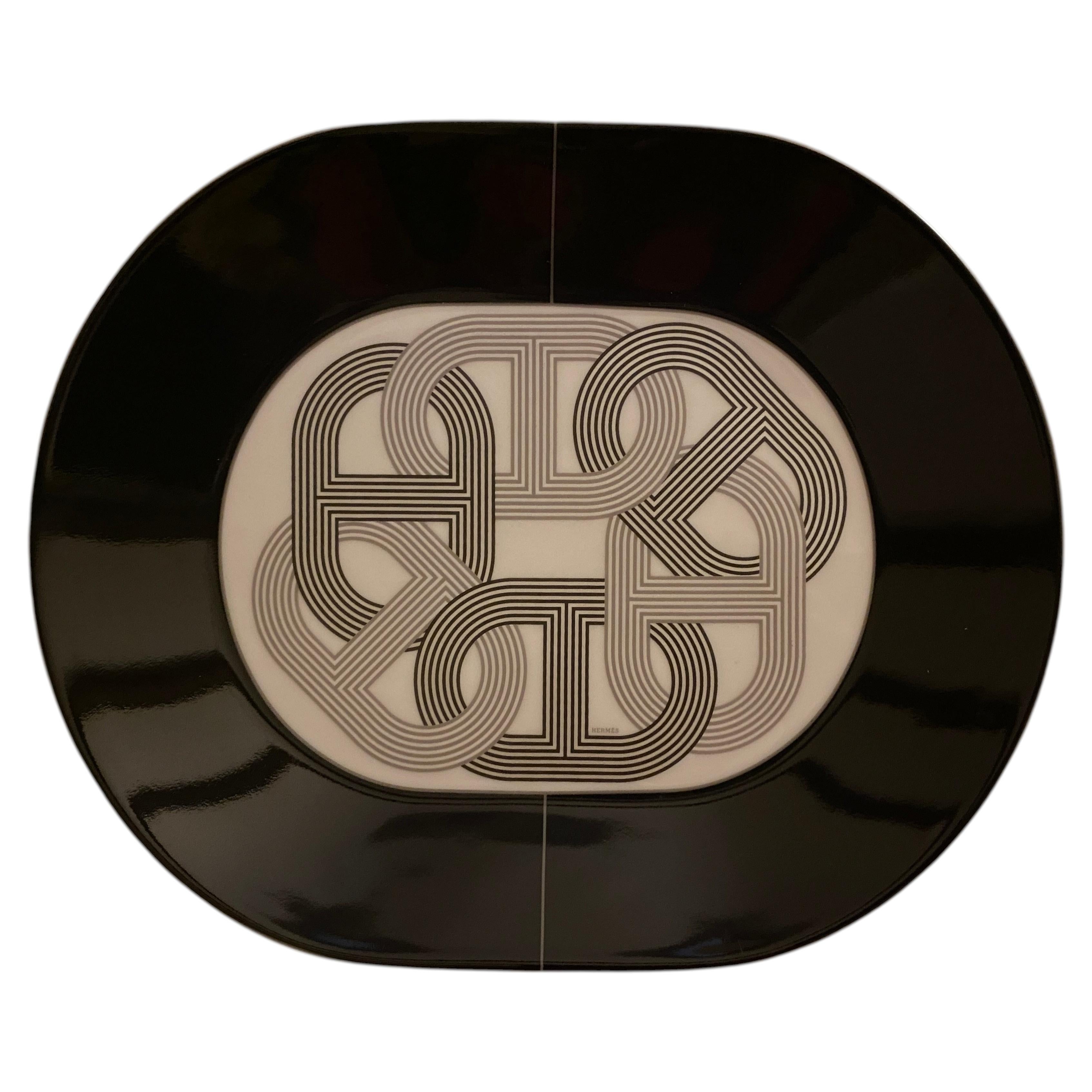 Hermès Rallye au 24 Large Oval Plate For Sale