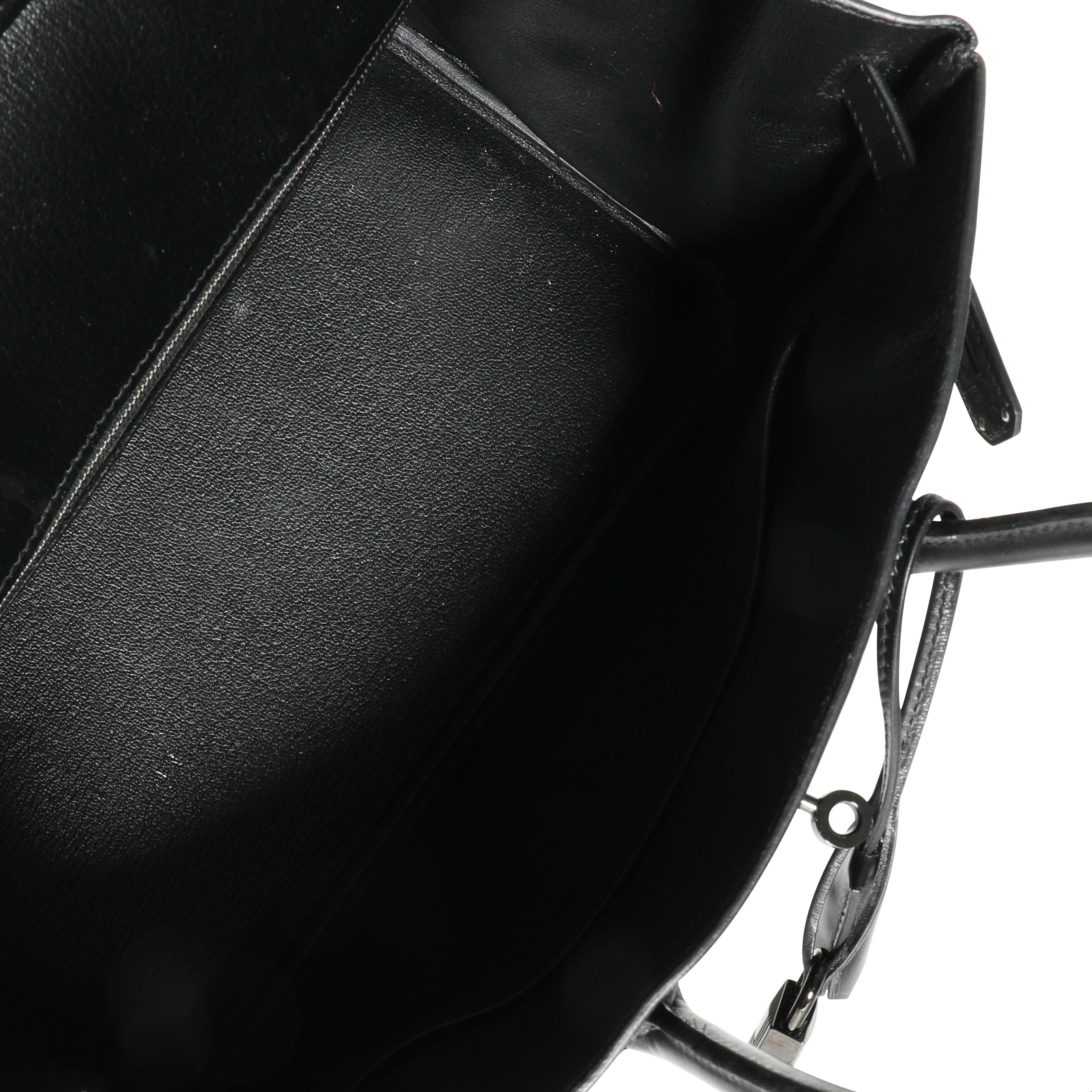 Hermès Rare Black Box Calf So Black Birkin 30 PVD
SKU: 110988

Handbag Condition: Very Good
Condition Comments: Very Good Condition. Natural scuffing to leather. Light scratching to hardware. Marks to interior.

Brand: Hermès
Model: Birkin
Ligne: So