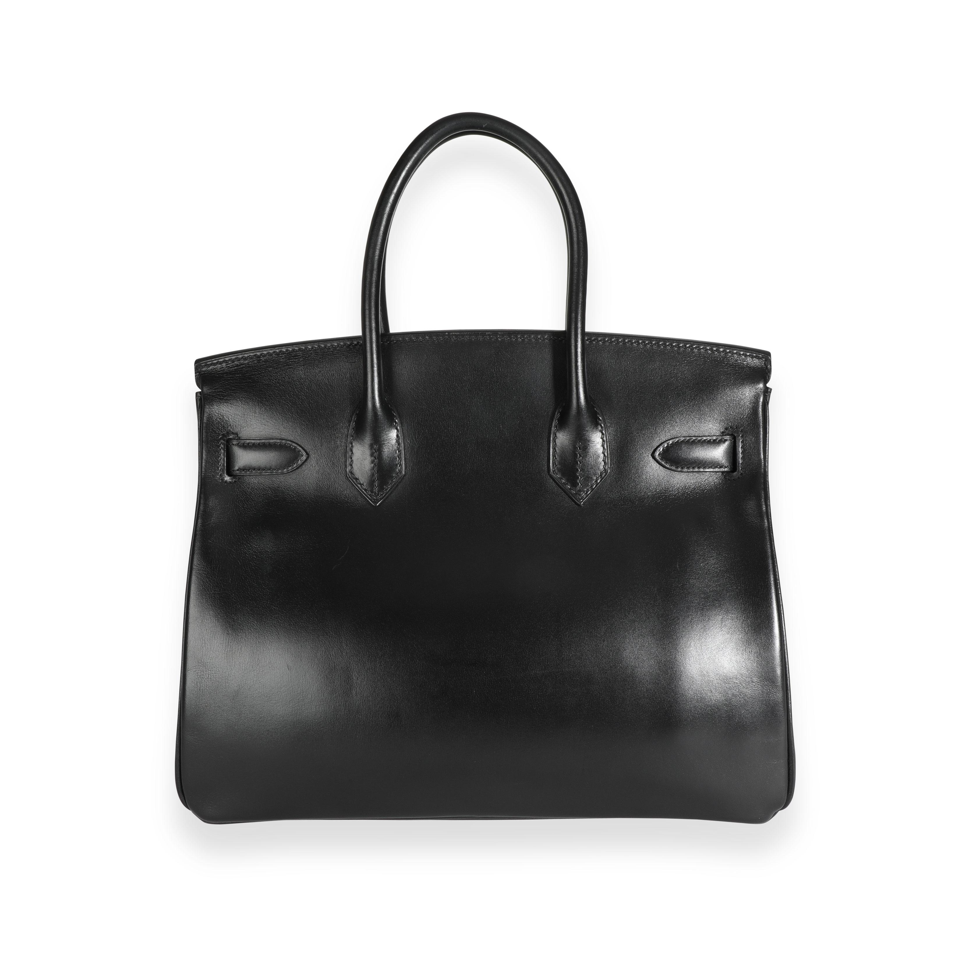 Women's Hermès Rare Black Box Calf So Black Birkin 30 PVD