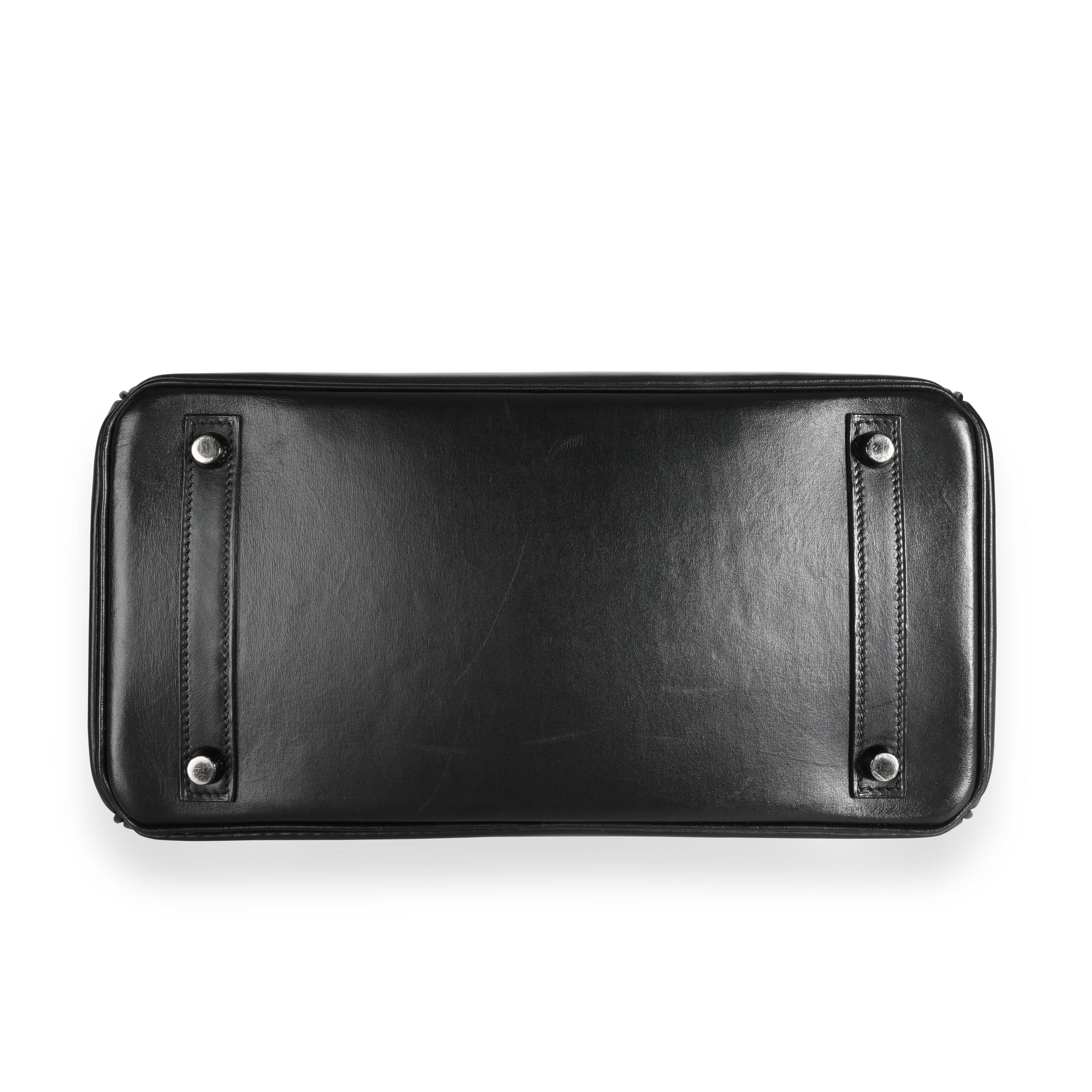 Hermès Rare Black Box Calf So Black Birkin 30 PVD 1