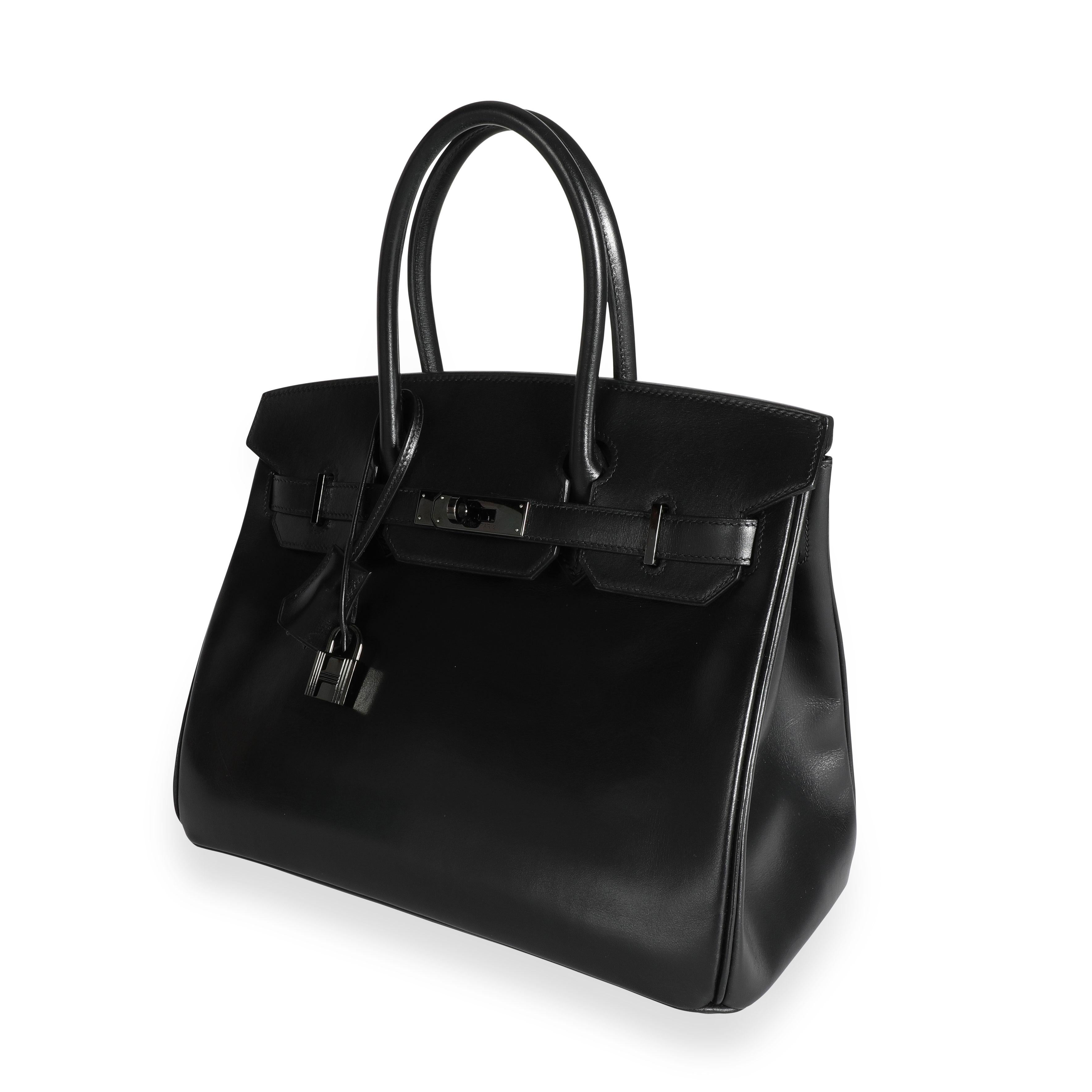 Hermès Rare Black Box Calf So Black Birkin 30 PVD For Sale at 1stDibs ...