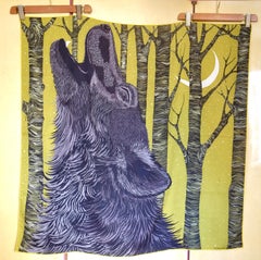 HERMÈS - Rare Cachemire Shawl "AWOOOOO" By Alice Shirley 2018