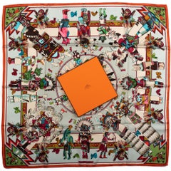 Hermès Rare Celeste Kachinas Silk Scarf