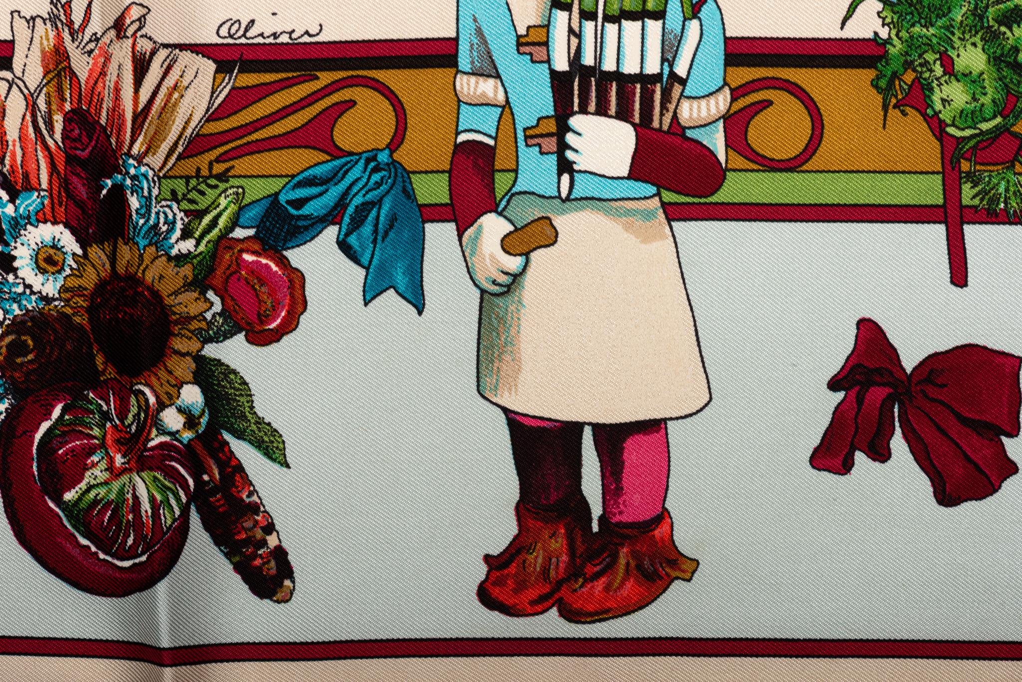 Hermès Rare Celeste Kachinas Seidenschal im Angebot 1