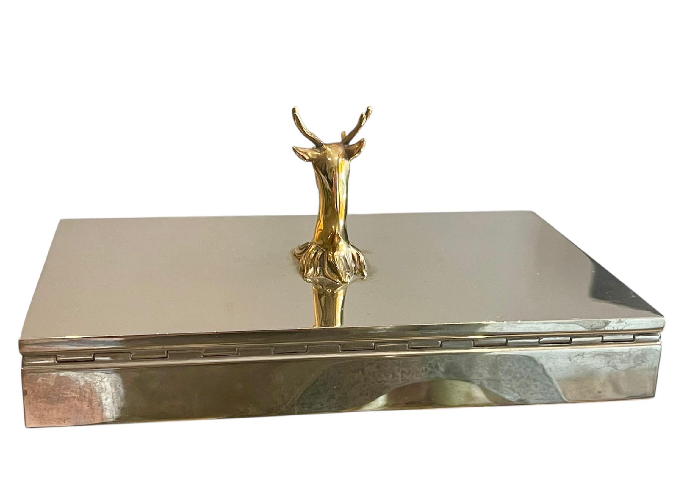 Silver Plate Hermès - Rare Cigarette Box, XXth century For Sale