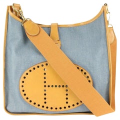 Hermes Rare Denim Evelyne Evelyn Messenger 1H1202