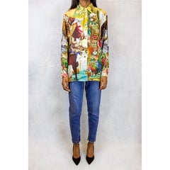 Hermes rare fashion history silk shirt  art by kermit Oliver. Circa 1992