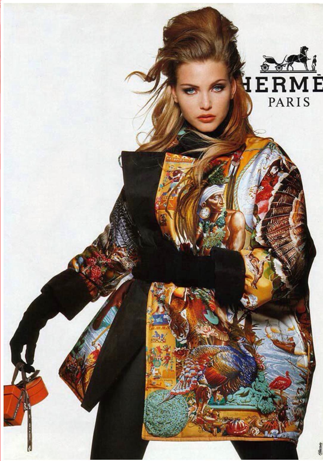 Hermes rare fashion history silk shirt  art by kermit Oliver. Circa 1992 3