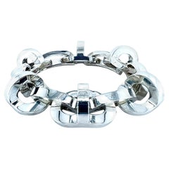 Hermès Rare LARGO Sterling Silver Bracelet, circa 1980 Hermès Rare LARGO Sterling Silver Bracelet, circa 1980