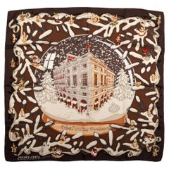 Hermès Rare Noel Au Faubourg Silk Scarf