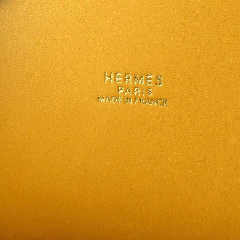 Hermes Rare Ostrich Yellow Travel Gold Top Handle Satchel Shoulder Tote ...