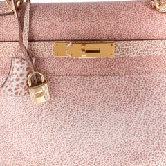 Hermès Rare Rouge H & White Dalmatian Retourne Kelly 28 PHW