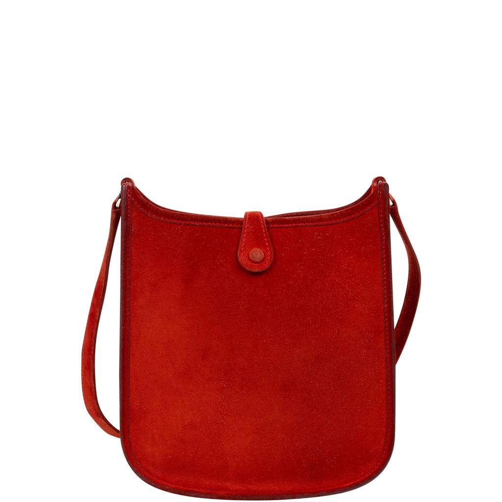 Red Hermes Rare Rouge Suede Evelyne TPM 16 For Sale