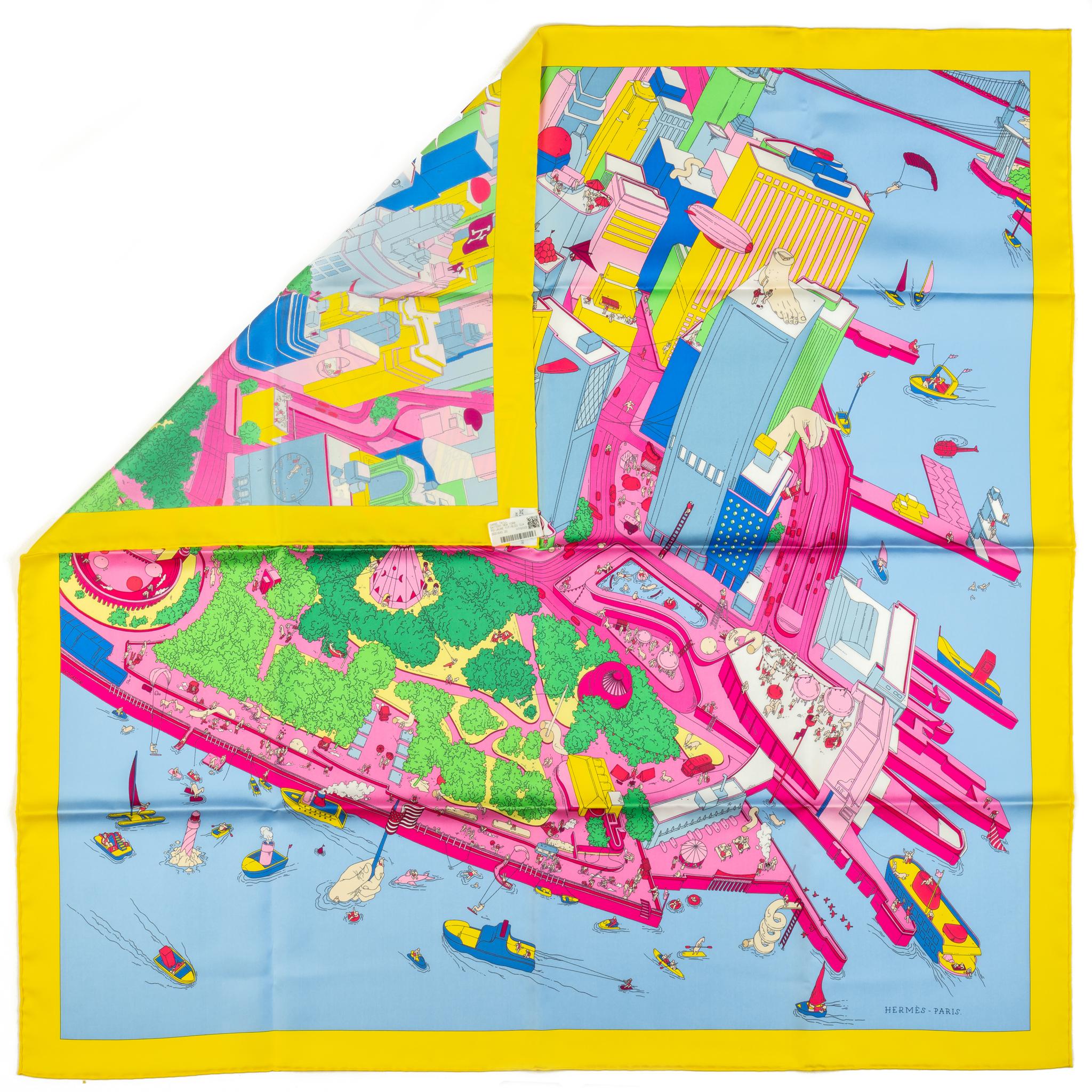 Hermès Rare Ugo Gattoni NY Silk Scarf 2