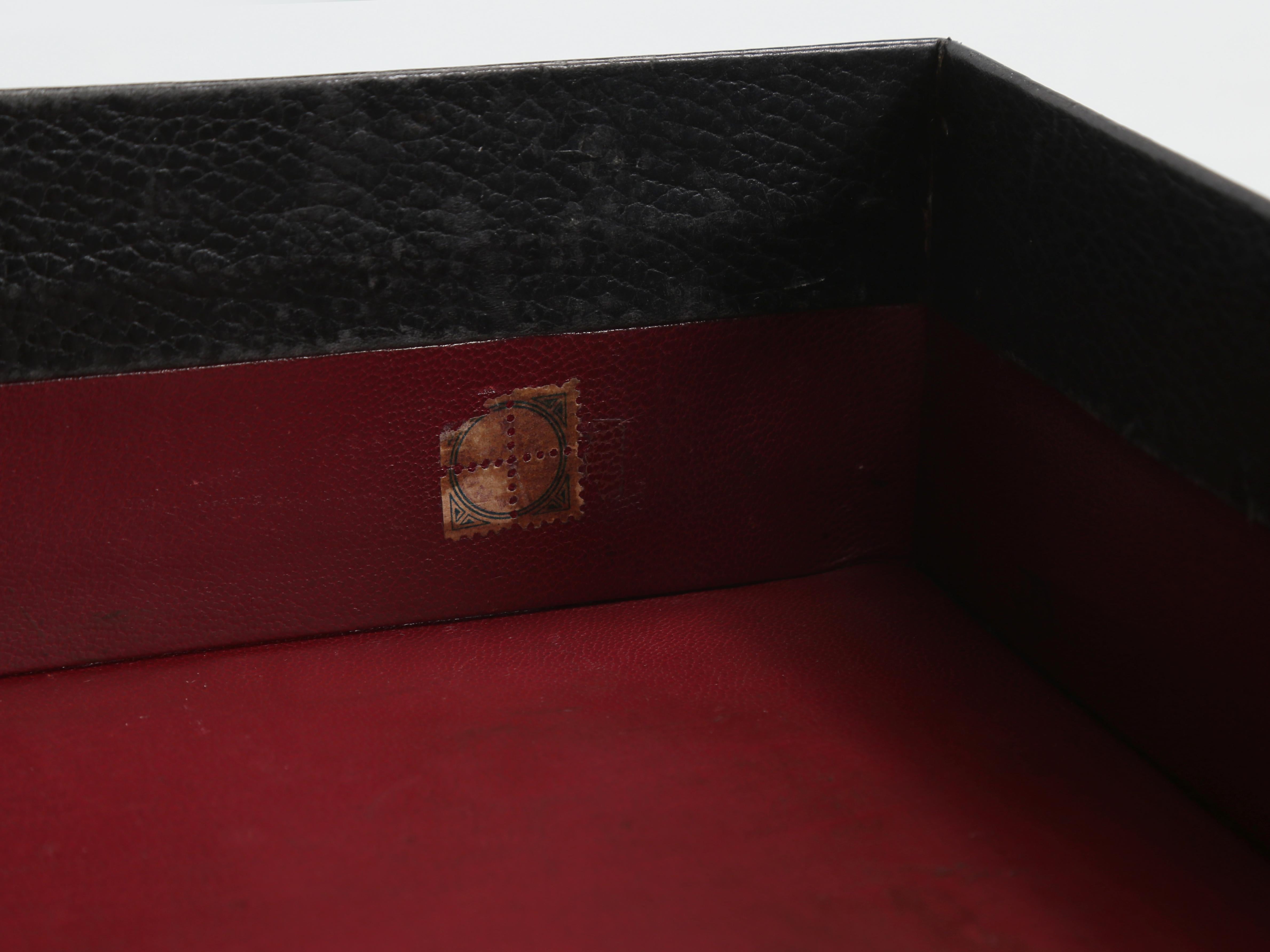 Hermès Rare Vintage Black Leather Briefcase Expandable with Straps, Original Key For Sale 10