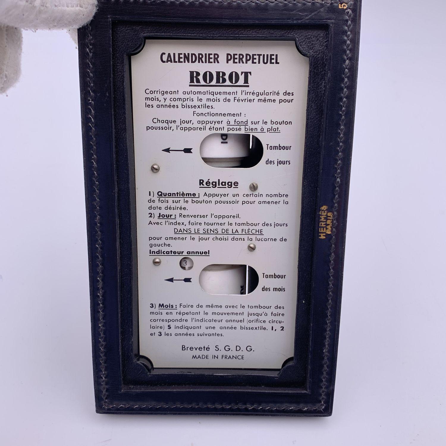 Hermes Rare Vintage Paul Dupre Lafon Roboter Tischkalender für Damen oder Herren im Angebot