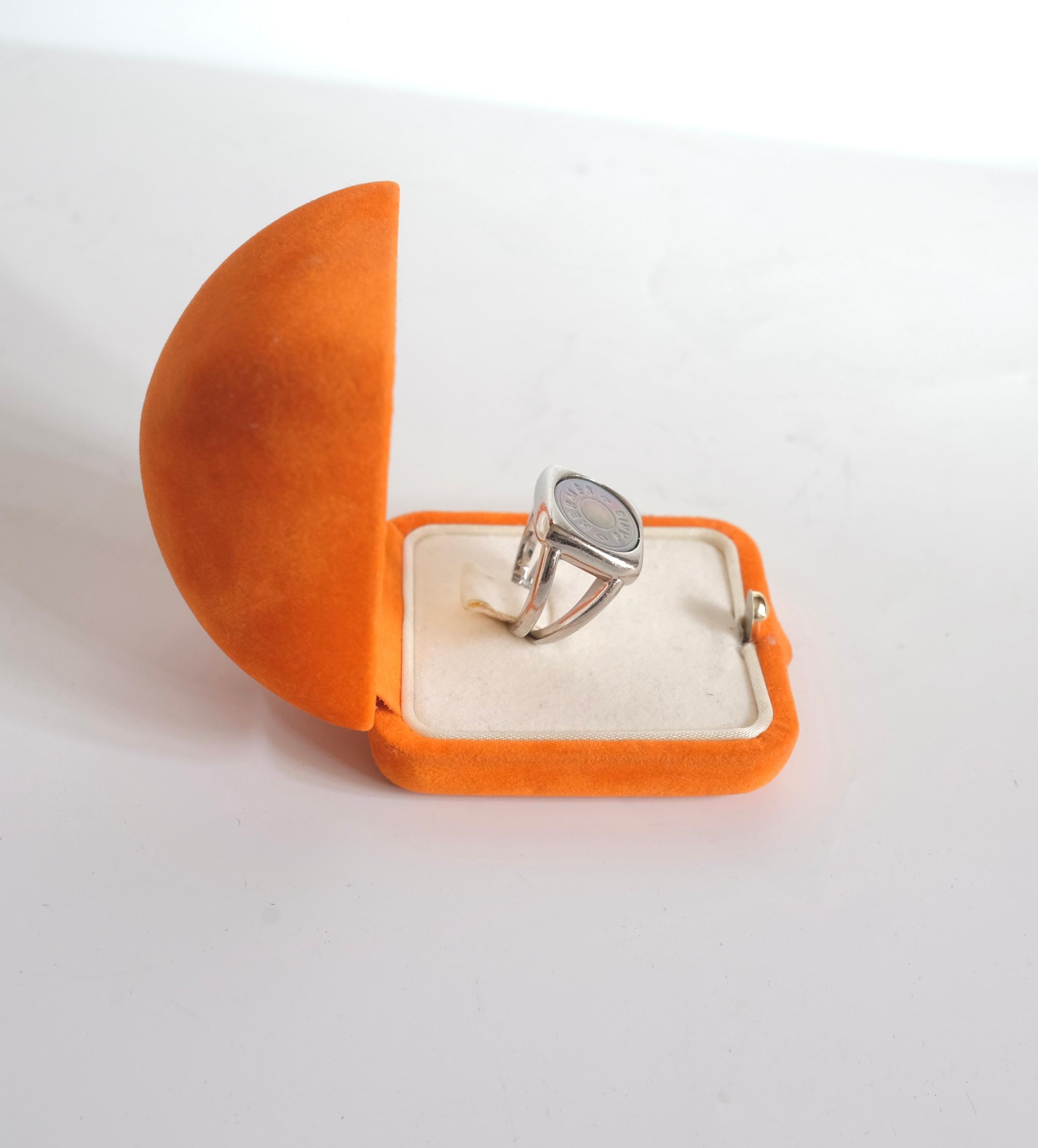 Beige HERMÈS - Raro Anello vintage Serie 