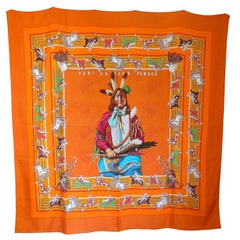 HERMÈS - Raro Scialle 140 "Pani La Shar Pawnee" By Oliver Kermit