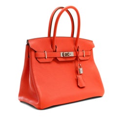 Hermès Raspberry Clemence 30 cm Birkin with Palladium
