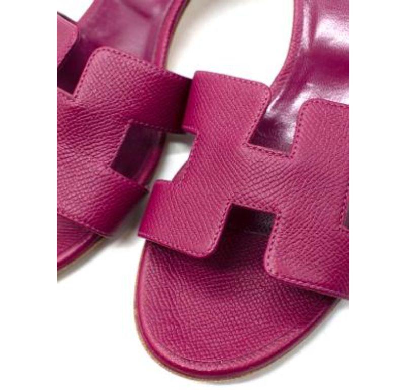 Hermes Raspberry Epsom Leather Oasis Sandals For Sale at 1stDibs hermes sandals heels