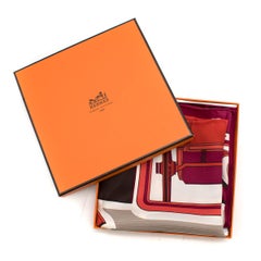 Hermes Raspberry Les Coupes Silk Twill Scarf