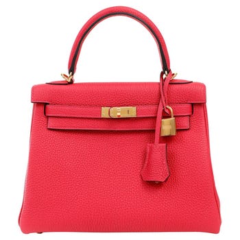 Hermès Raspberry Pink Togo 25 cm Kelly