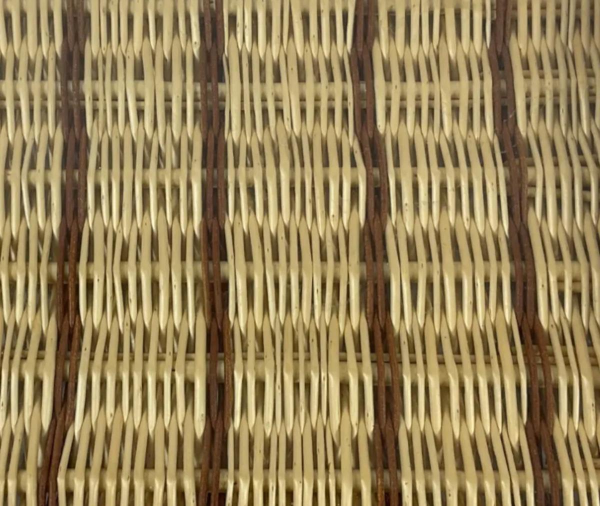 French Hermès, Rectangular wicker tray “Oseraie” For Sale