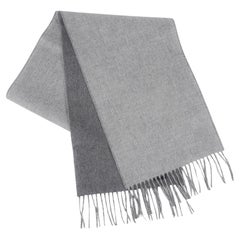 Hermes Recto-Verso PM Muffler Light / Medium Gray Cashmere