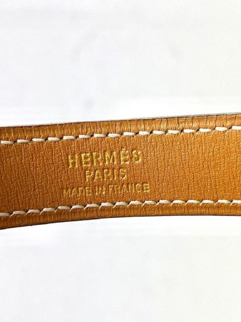 Hermès Ceinture réversible rouge 18 mm avec logo H et or marron 12her68 en vente 2