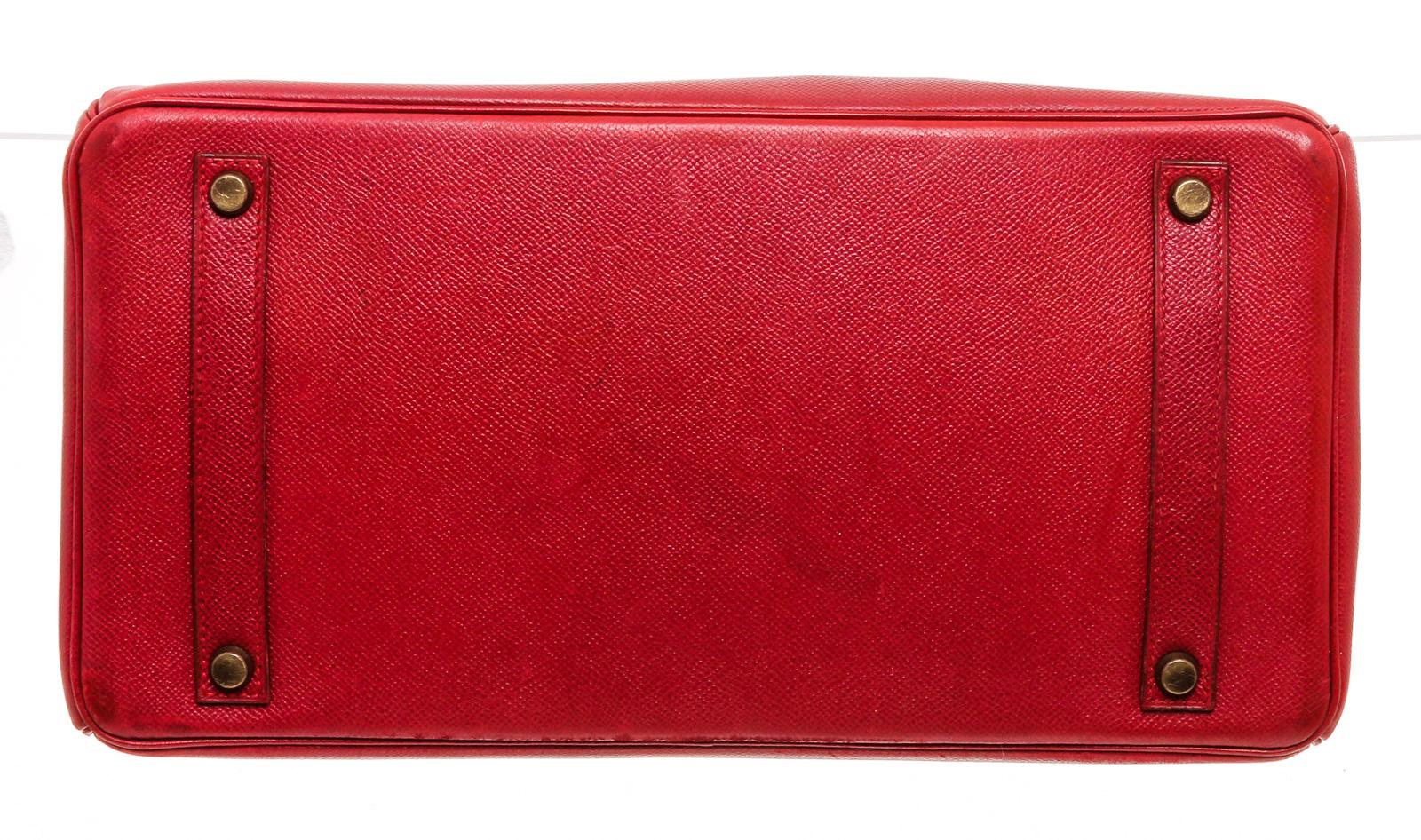 Women's Hermès Red Ardennes Leather Birkin 35cm Bag GHW