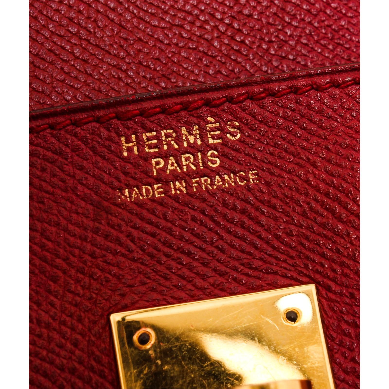 Hermès Red Ardennes Leather Birkin 35cm Bag GHW 1