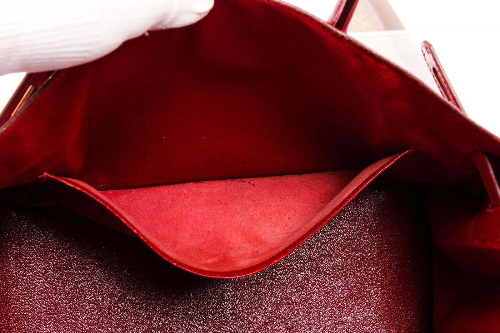 Hermès Red Ardennes Leather Birkin 35cm Bag GHW 2