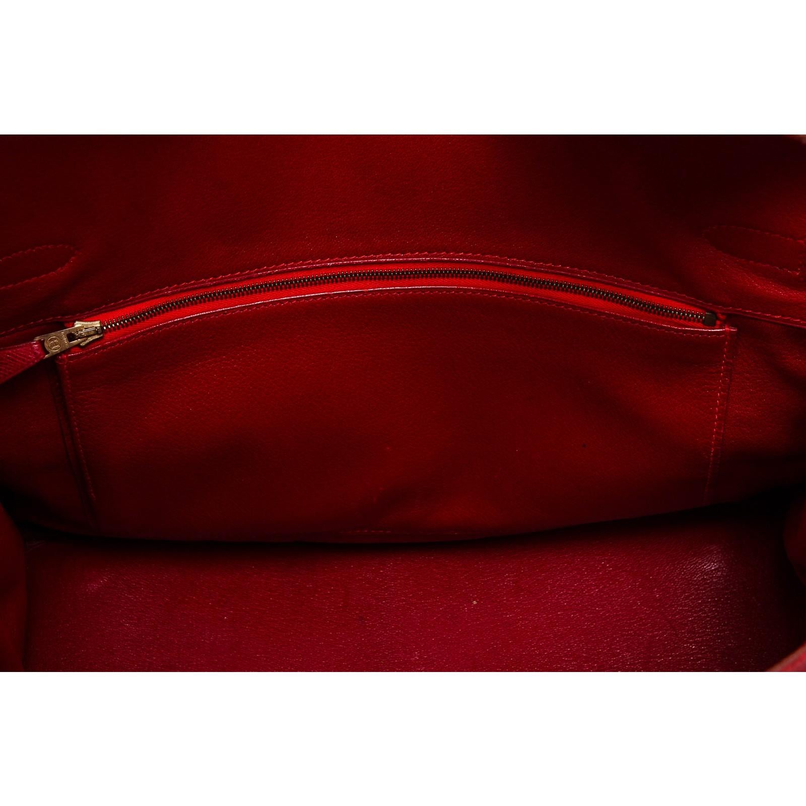 Hermès Red Ardennes Leather Birkin 35cm Bag GHW 3