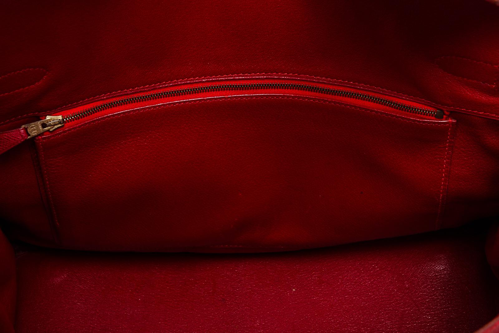 Hermès Red Ardennes Leather Birkin 35cm Bag GHW 3