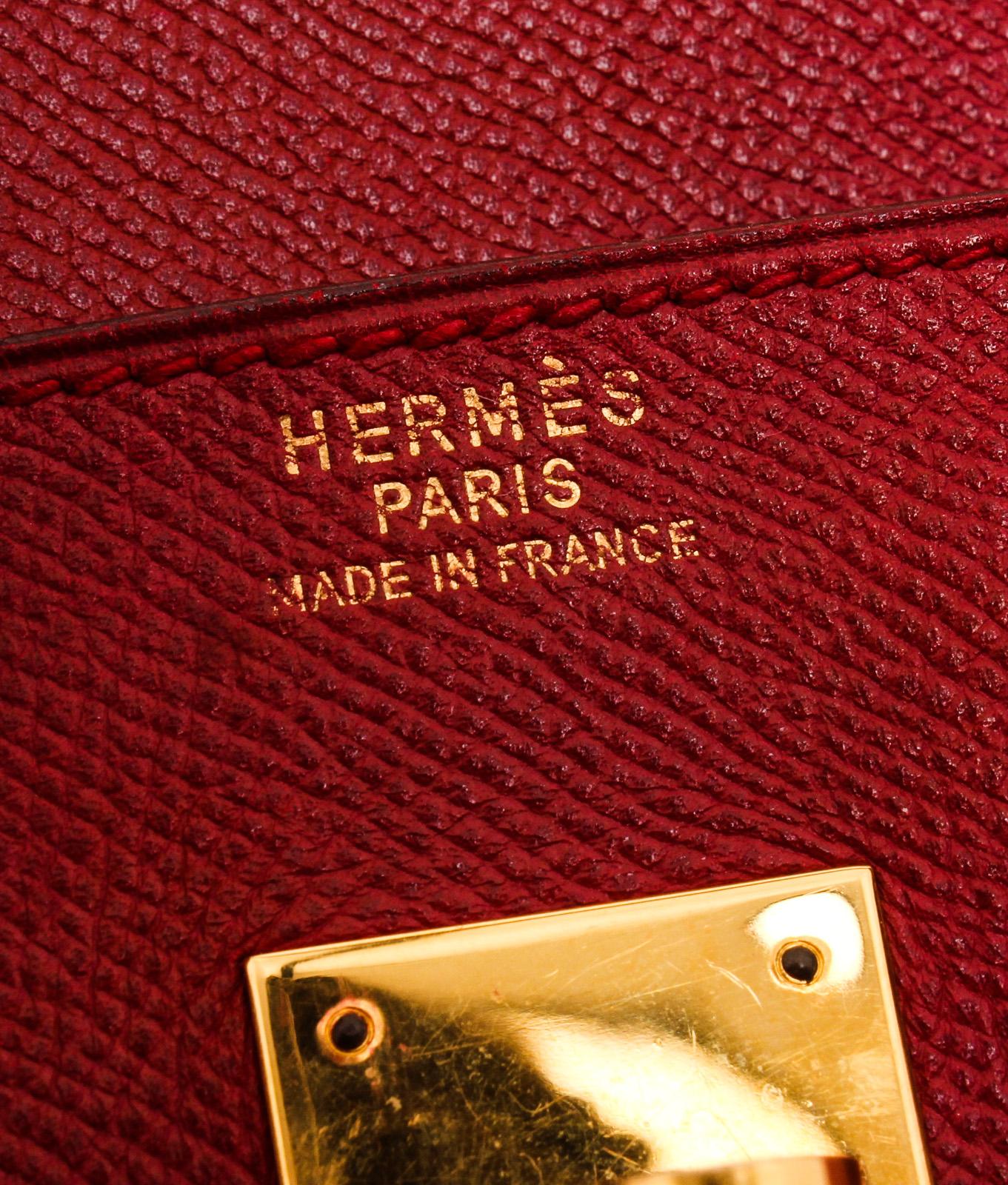 Hermès Red Ardennes Leather Birkin 35cm Bag GHW 4