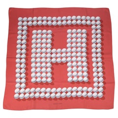 Hermès Rotes "Balles de Golf II"-Tuch