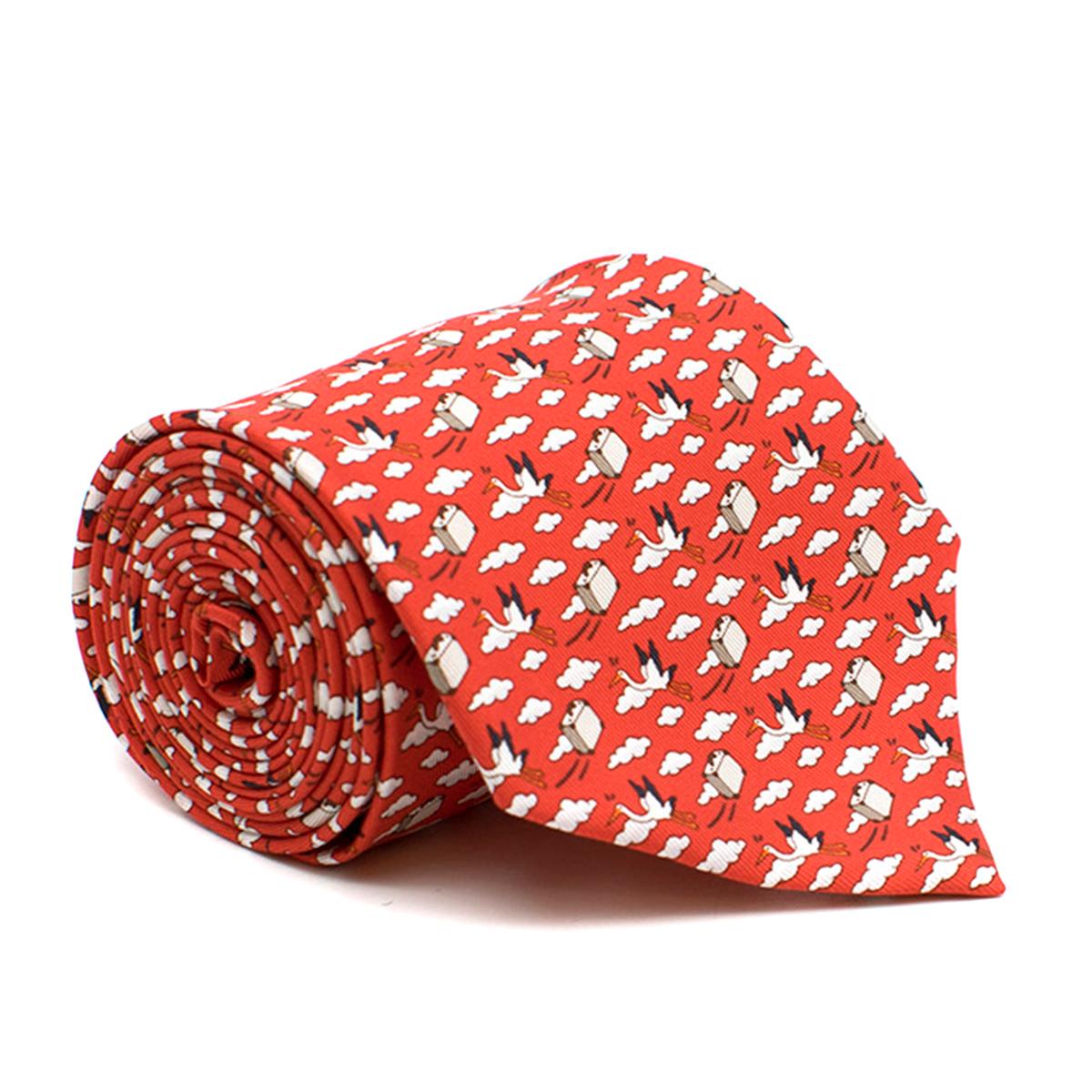 Hermes Red Bird Express Silk Tie

- Red tie
- Bird express print
- 100% silk
- Never Worn Still With Tags


Please note, these items are pre-owned and may show some signs of storage, even when unworn and unused. This is reflected within the