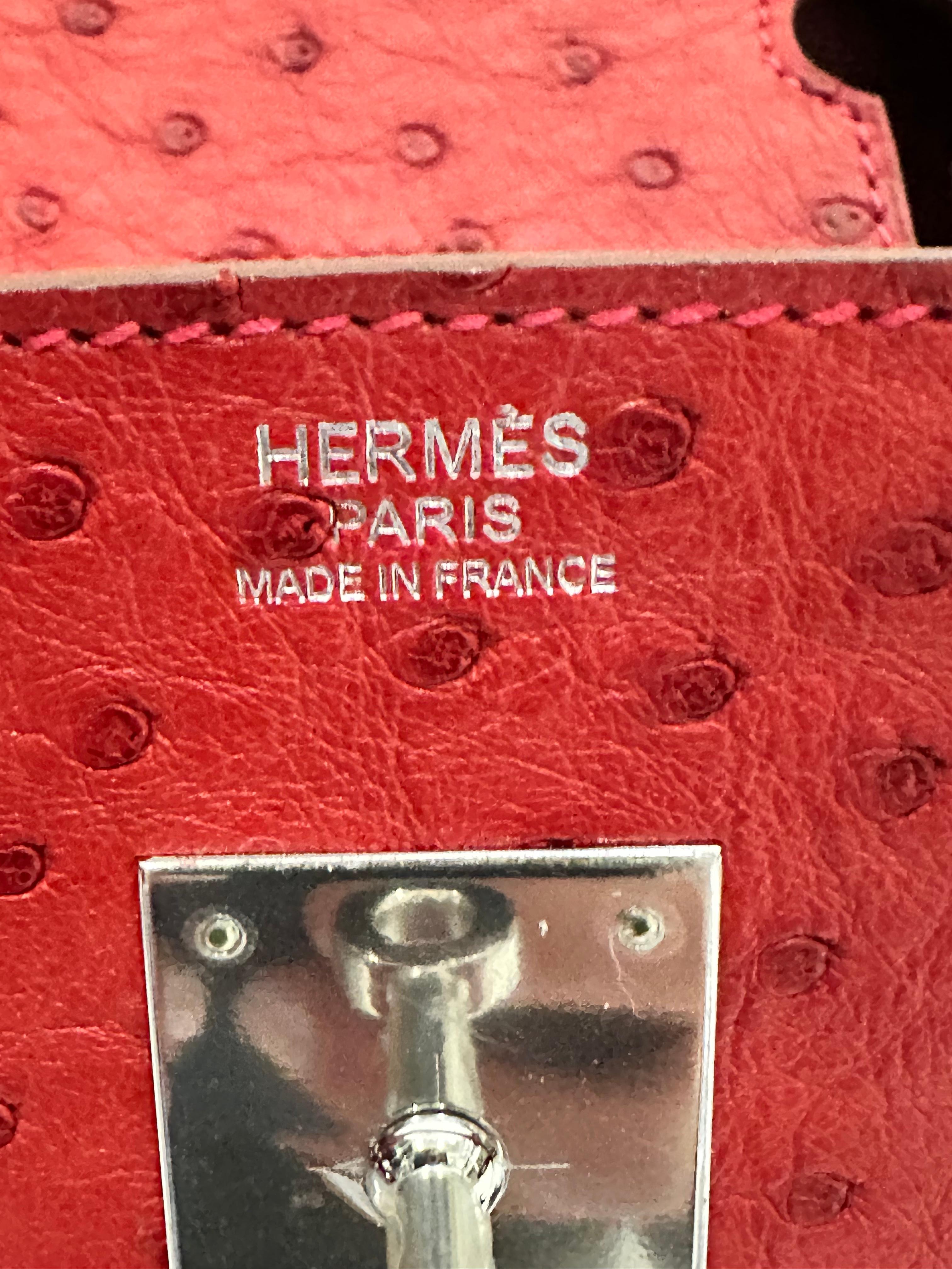 Hermès Red Birkin 30 PHW 8