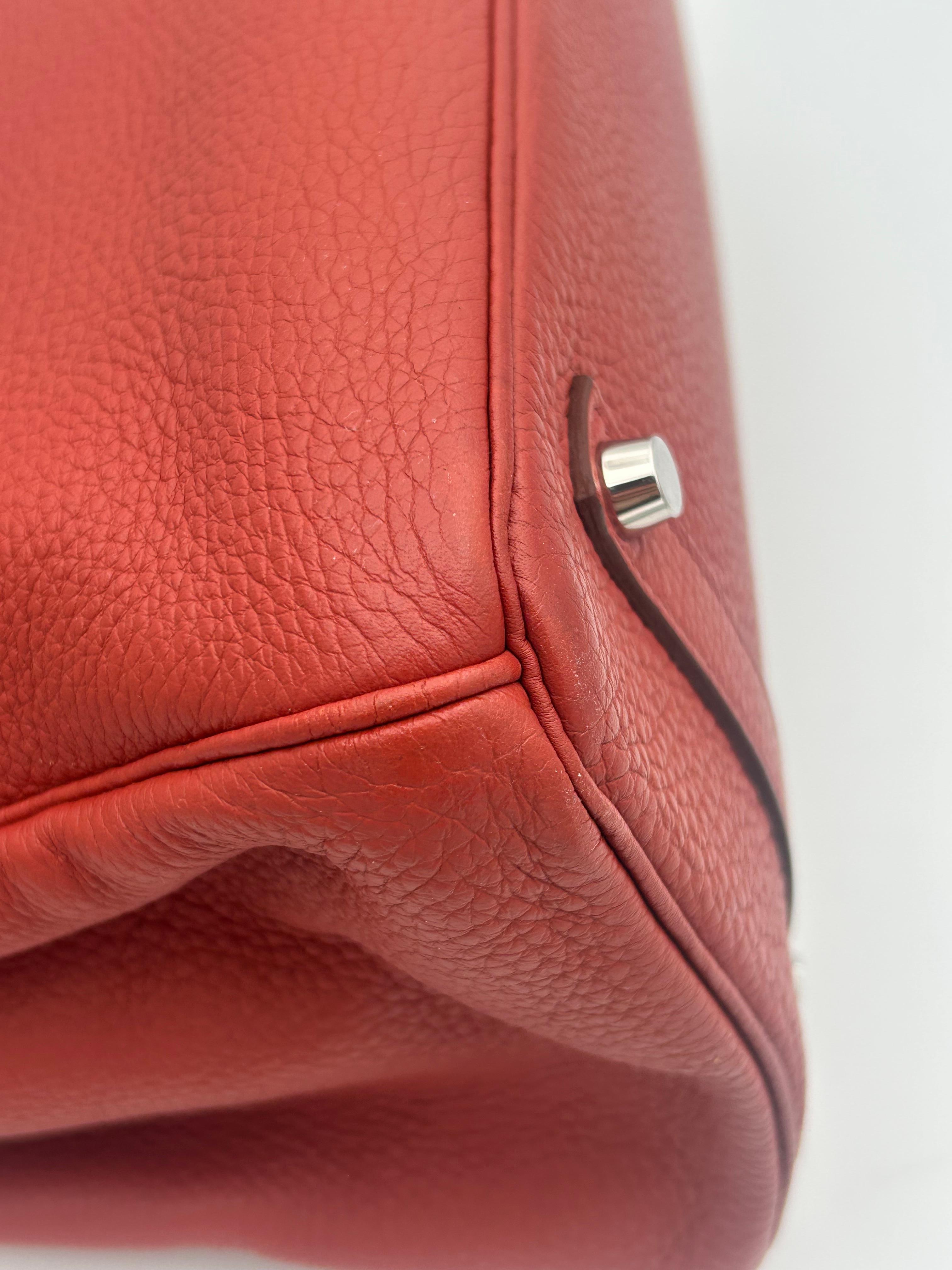 Hermès Red Birkin Bag 35 Togo Leather 2009 For Sale 6