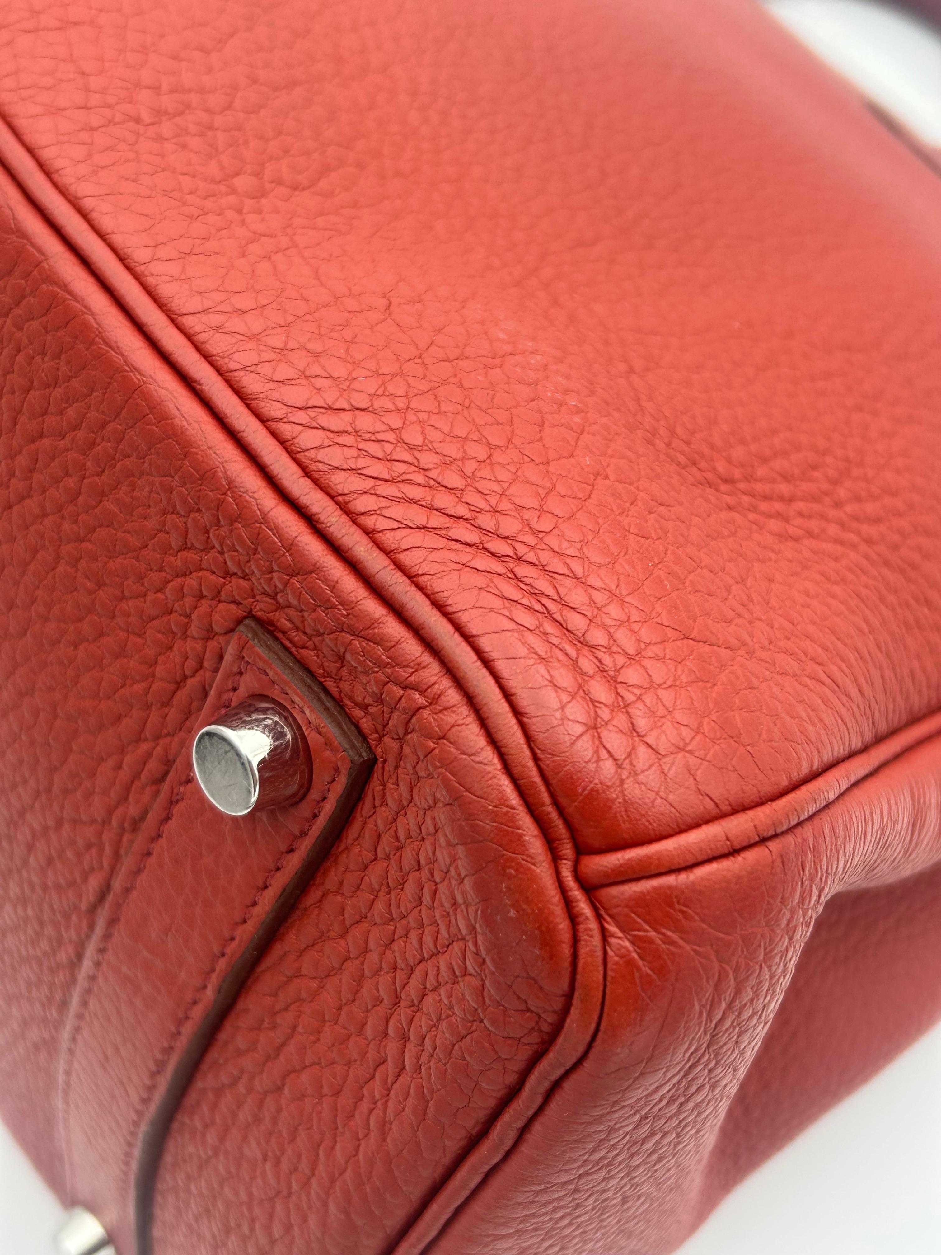 Hermès Red Birkin Bag 35 Togo Leather 2009 For Sale 7