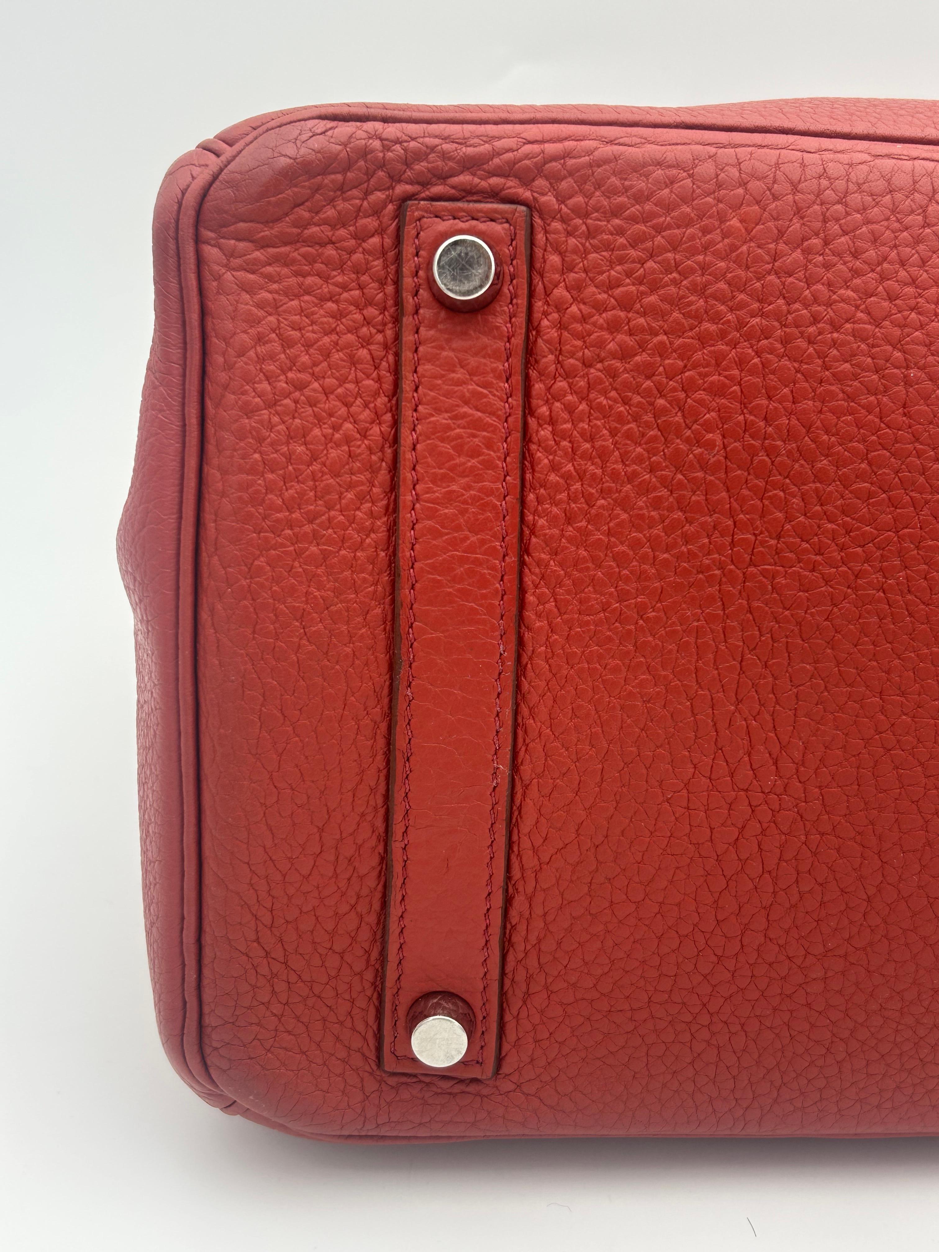 Hermès Red Birkin Bag 35 Togo Leather 2009 For Sale 2