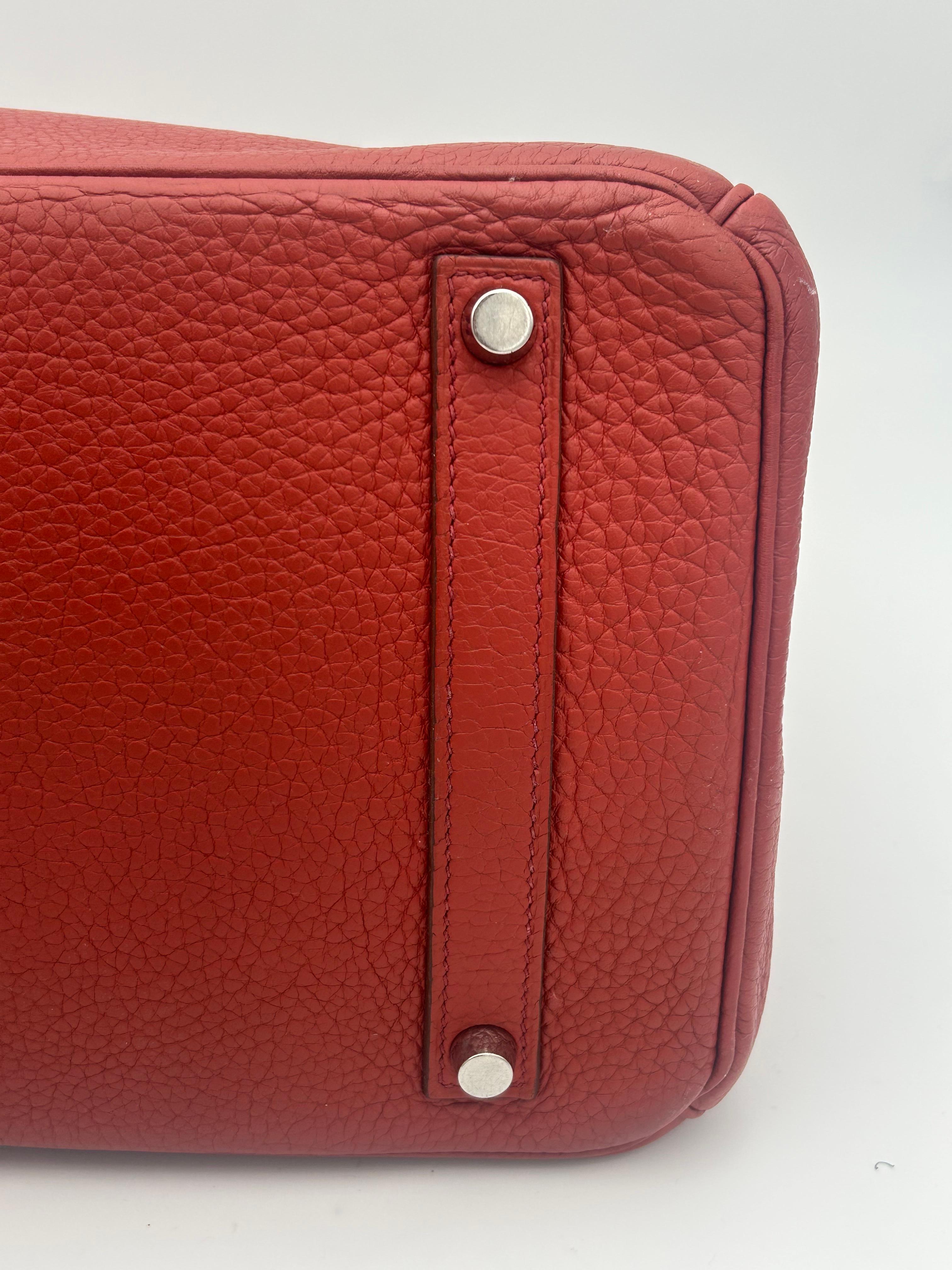 Hermès Red Birkin Bag 35 Togo Leather 2009 For Sale 3