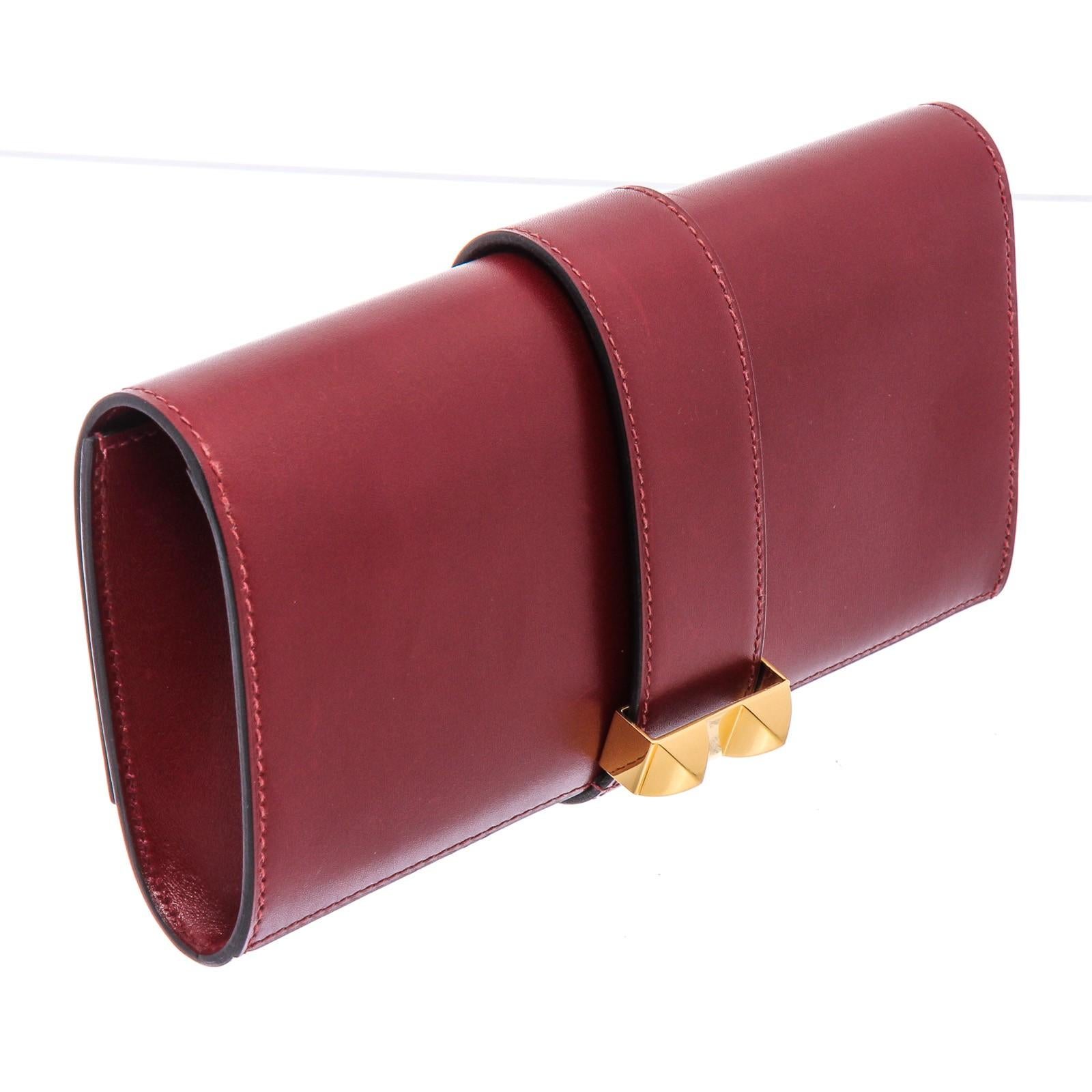 hermes clutch red