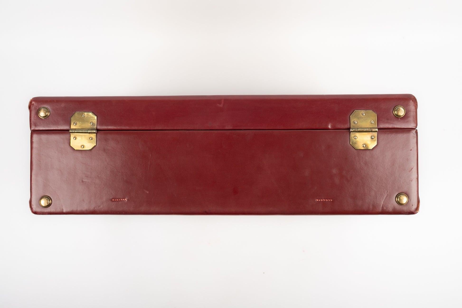 Hermès Red Box Leather Suitcase, 1950 Circa For Sale 4