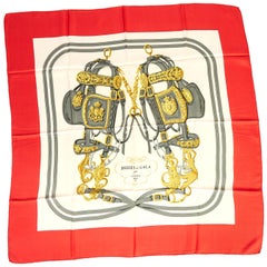 Vintage Hermès Red Brides de Gala Scarf