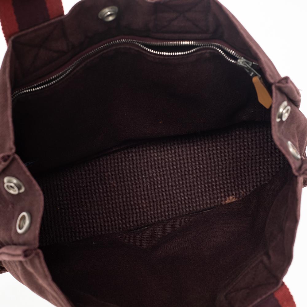 Women's Hermes Red Canvas Fourre Tout Holdall PM Bag