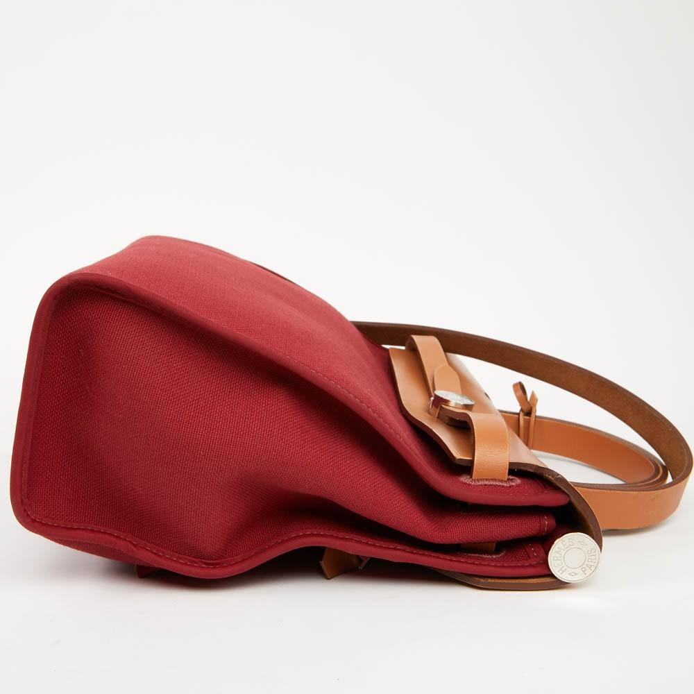 Hermes Red Canvas Herbag Bag 1
