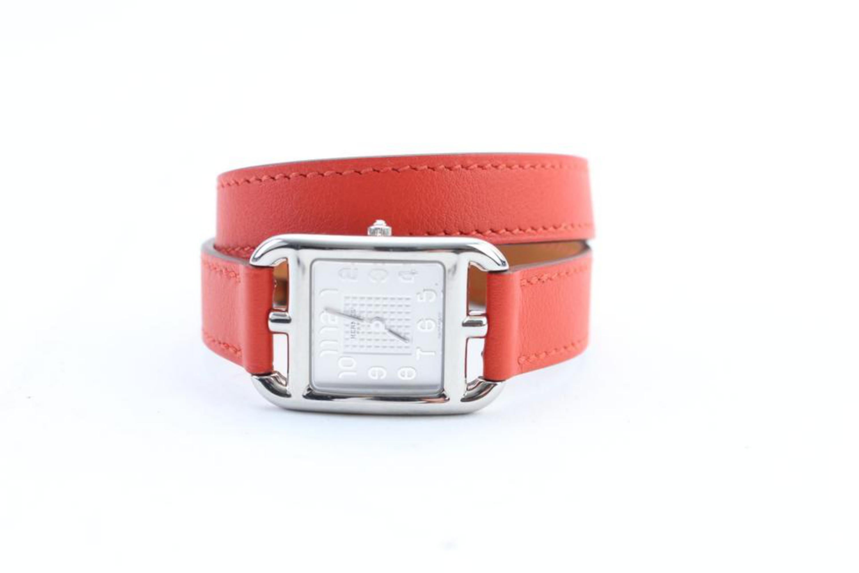 Beige Hermès Red Cape Cod Wrap 9hr0207 Watch For Sale