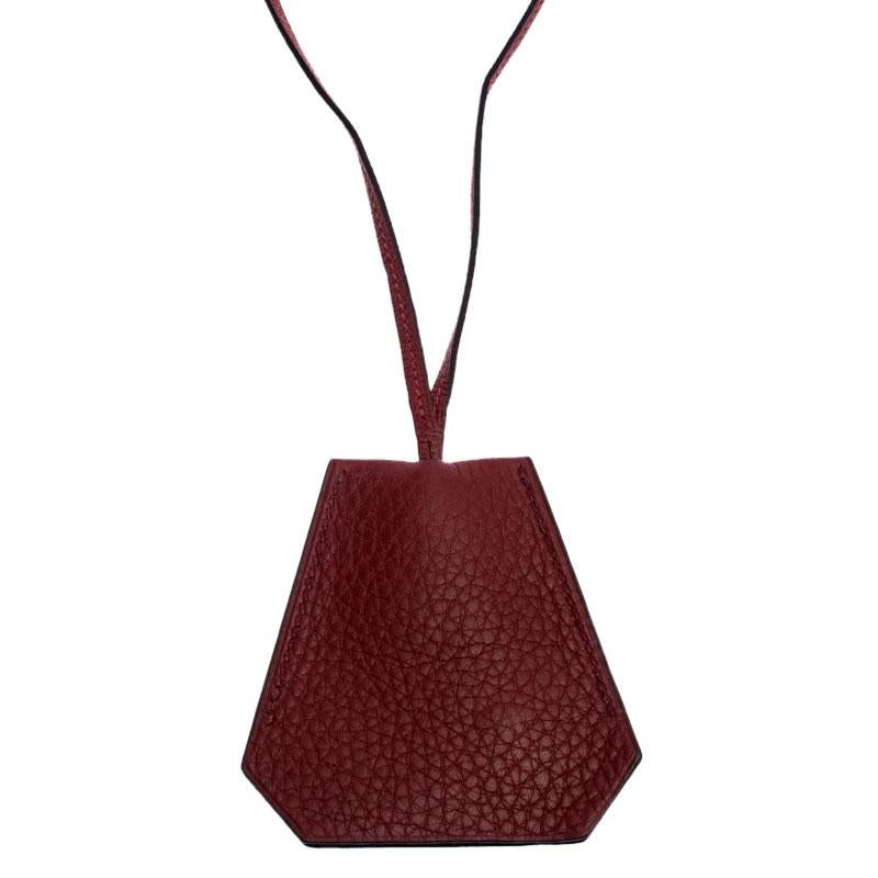 Hermes Red Clemence Leather Margiela Cover of Key Collier Bon état à Dubai, Al Qouz 2